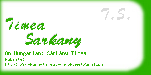 timea sarkany business card